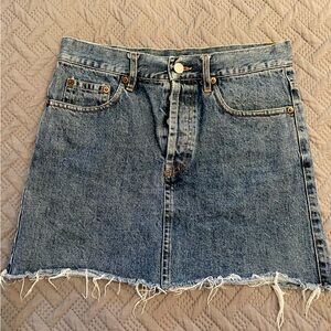 Brandy Melville Jeans Mini Skirt